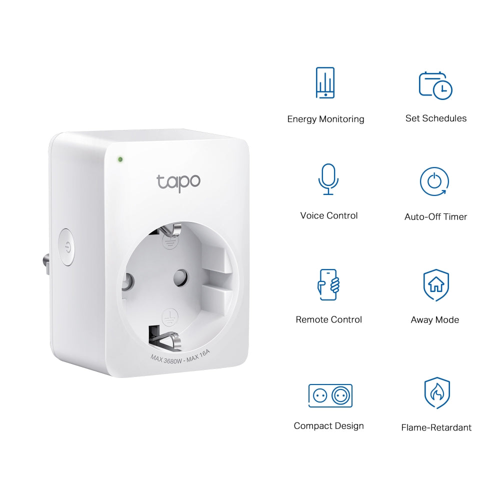 Tapo P110 - Mini Tomada Inteligente Wi-Fi com Monitorização Consumo de Energia