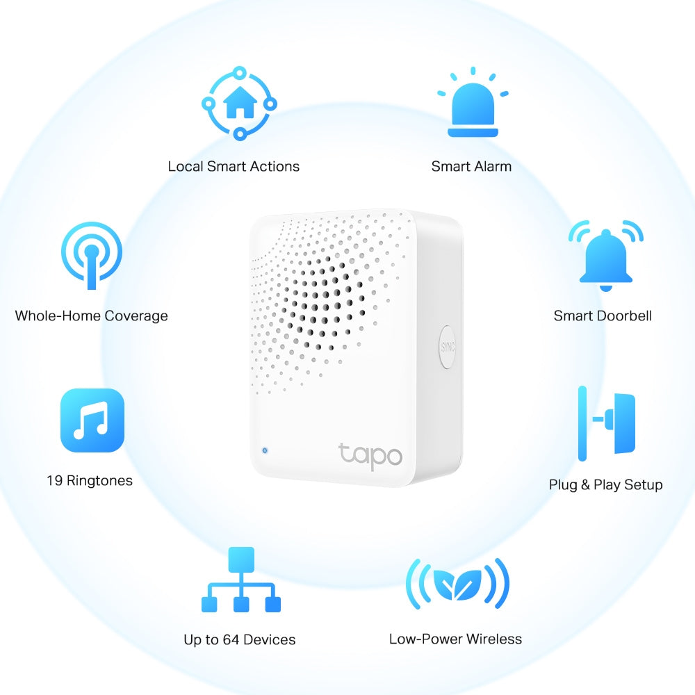 Tapo H100 - Tapo Hub Inteligente Com Alarmística