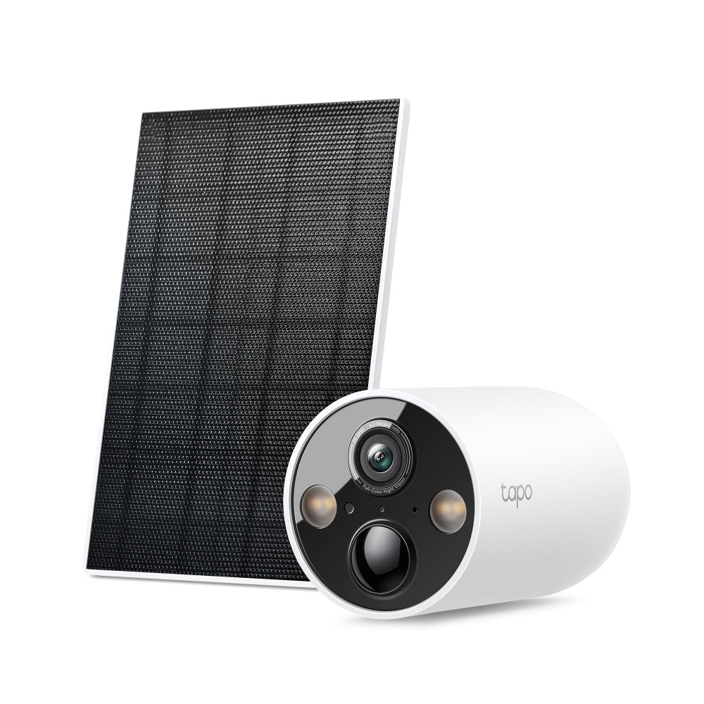 TC85 KIT - Câmara de Segurança Inteligente Wi-Fi Interior/Exterior com Suporte Magnético + Painel Solar